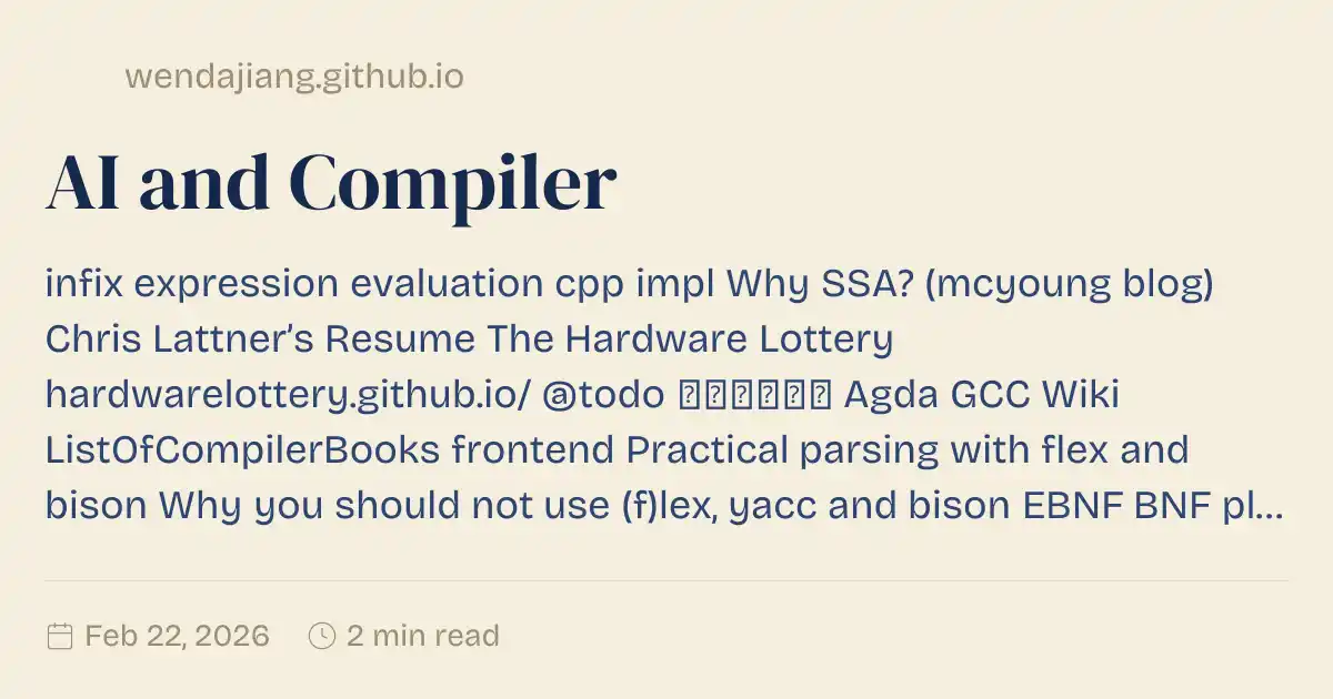 AI and Compiler